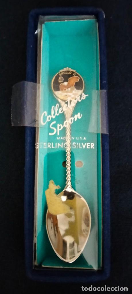 Antig&uuml;edades: CUCHARILLA DE COLECCION APOLO 11 EN PLATA - Foto 3