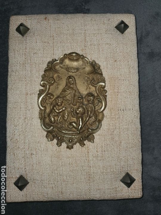 Antig&uuml;edades: Medallon laton Virgen - Foto 1