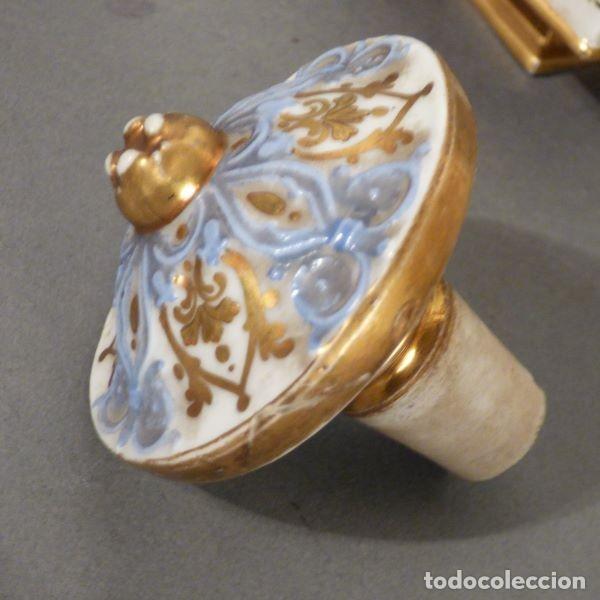 Antigüedades: Frasco de perfume de porcelana pintado a mano. 1850 - 1880 - Foto 5 - 304216568