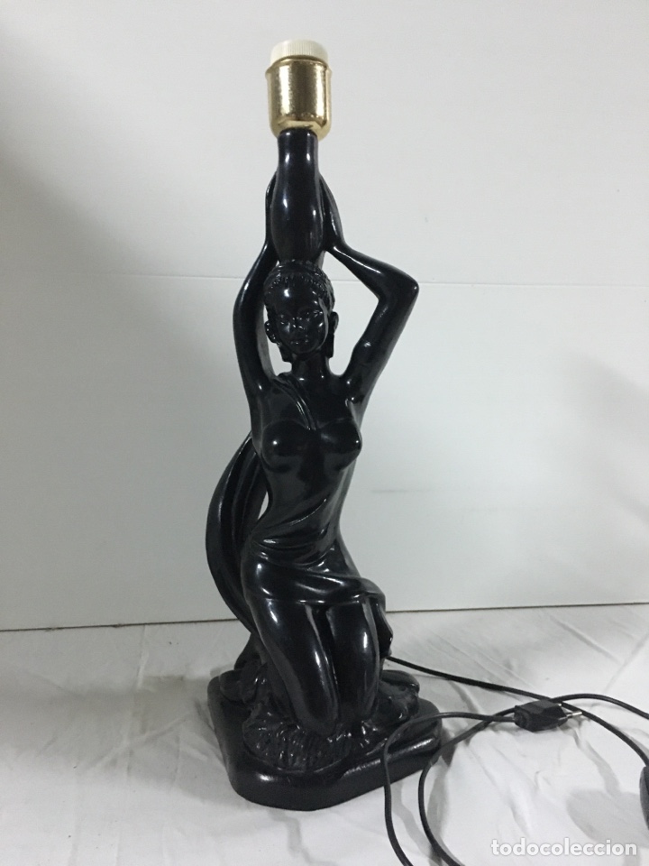 Antig&uuml;edades: Lampara forma de mujer con cantaro - Foto 2