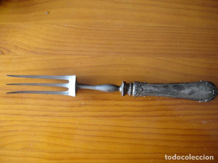 Antig&uuml;edades: TENEDOR PARA TRICHAR 29 CM - Foto 1