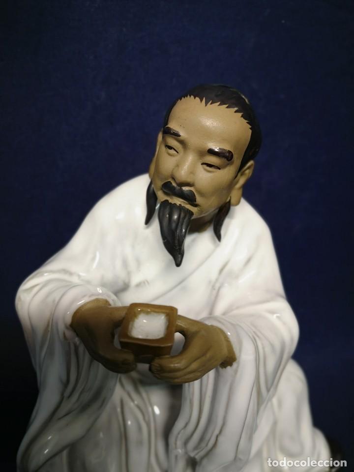 Antig&uuml;edades: ESCULTURA CHINA EN GRES VIDRIADO - Foto 3