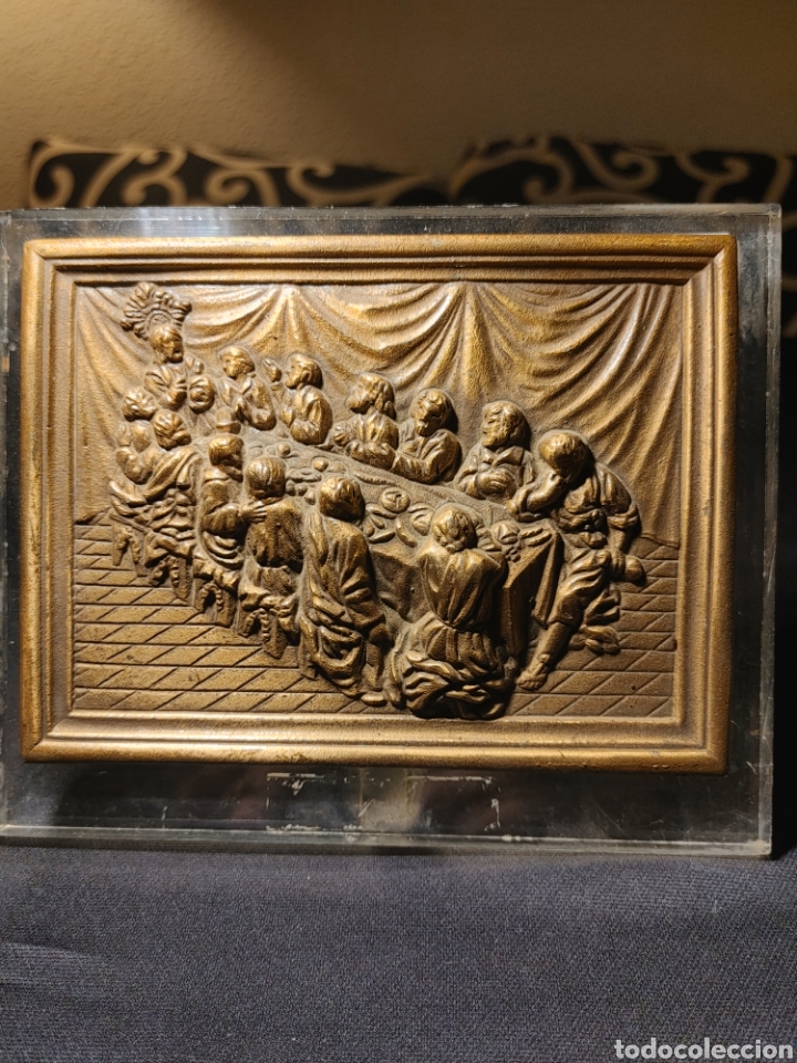 Antig&uuml;edades: Cuadro de bronce ULTIMA CENA - Foto 1