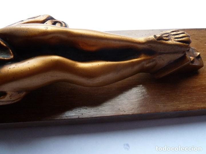 Antig&uuml;edades: ANTIGUO CRUCIFIJO DE MADERA - Foto 6