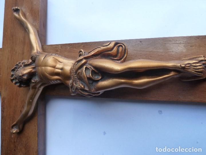 Antig&uuml;edades: ANTIGUO CRUCIFIJO DE MADERA - Foto 7