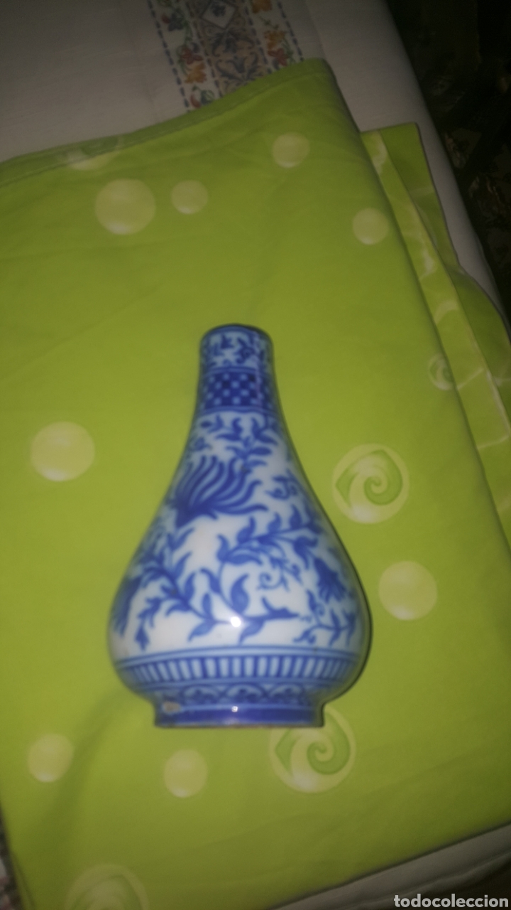 Antig&uuml;edades: FLORERO AZUL - Foto 1