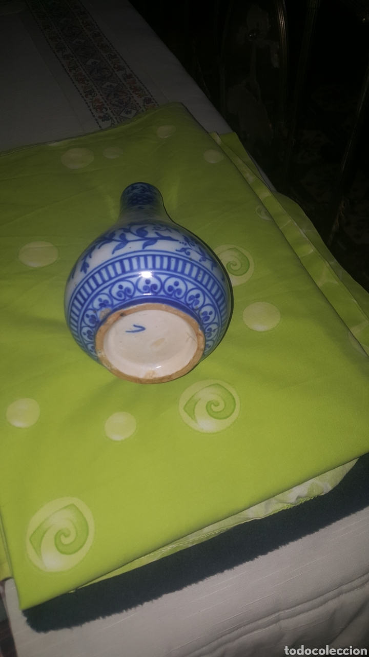 Antig&uuml;edades: FLORERO AZUL - Foto 2