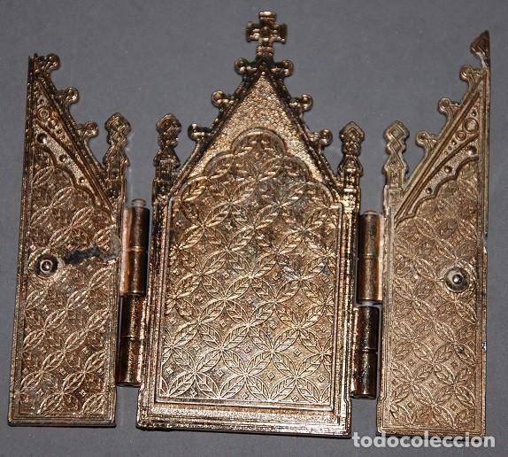 Antig&uuml;edades: CAPILLA TRIPTICO CON LA IMAGEN DE NUESTRA SE&Ntilde;ORA DEL PILAR - Foto 2