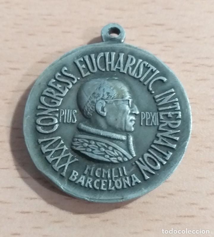 Antig&uuml;edades: MEDALLA CONGRESO EUCAR&Iacute;STICO EN BARCELONA 1952 - Foto 1
