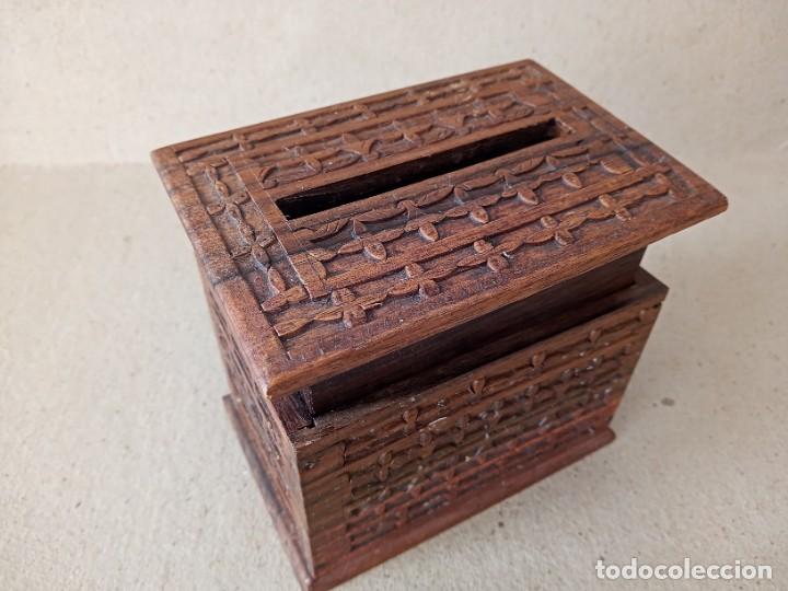 Antig&uuml;edades: CAJA DE MADERA ANTIGUA. ( NO SE ABRIR. ) - Foto 6