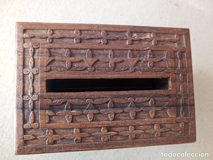 Antig&uuml;edades: CAJA DE MADERA ANTIGUA. ( NO SE ABRIR. ) - Foto 8