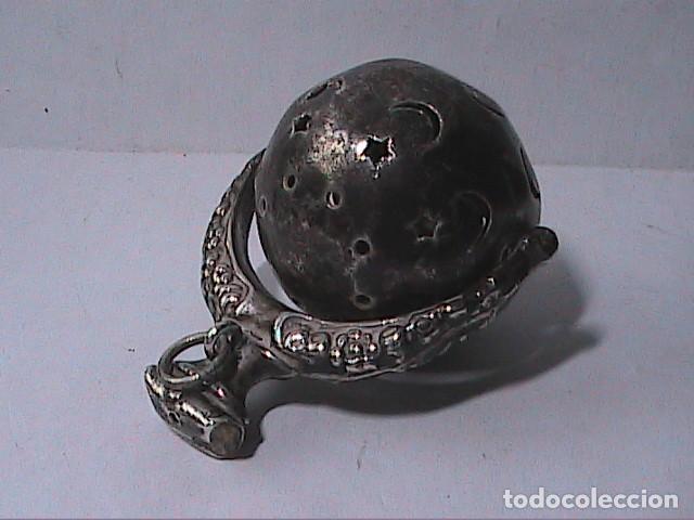 Antig&uuml;edades: ANTIGUO SONAJERO EN PLATA. FINALES S. XIX. - Foto 1