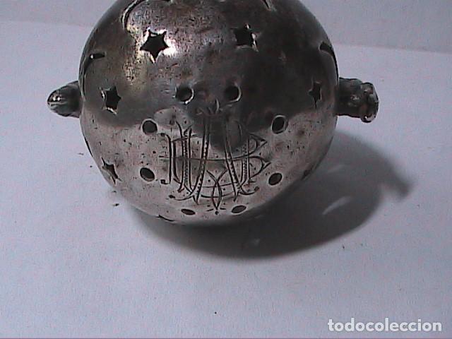 Antig&uuml;edades: ANTIGUO SONAJERO EN PLATA. FINALES S. XIX. - Foto 3