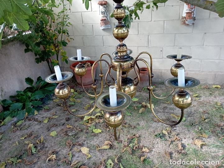 Antig&uuml;edades: GRAN LAMPARA SEIS LUCES - Foto 2