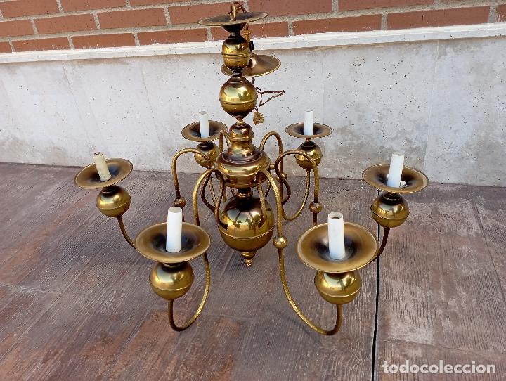 Antig&uuml;edades: GRAN LAMPARA SEIS LUCES - Foto 3