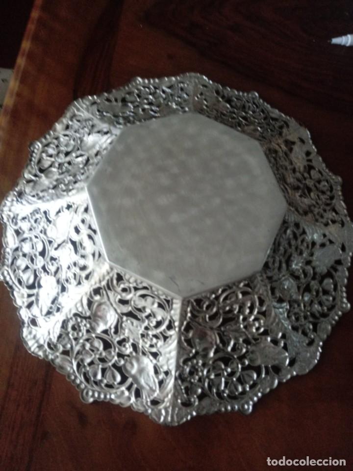 Antig&uuml;edades: Panera de alpaca plateada - Foto 3