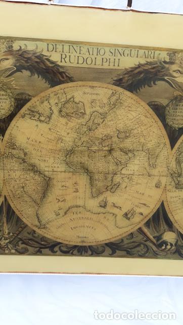 Antig&uuml;edades: mesa plegable mapa mundi baja - Foto 5