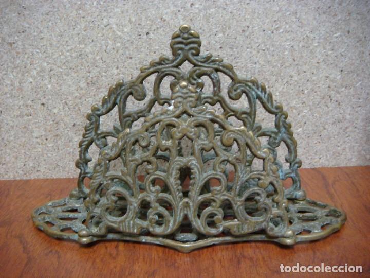 Antig&uuml;edades: PORTAPAPELES EN BRONCE ANTIGUO -(&) - Foto 1