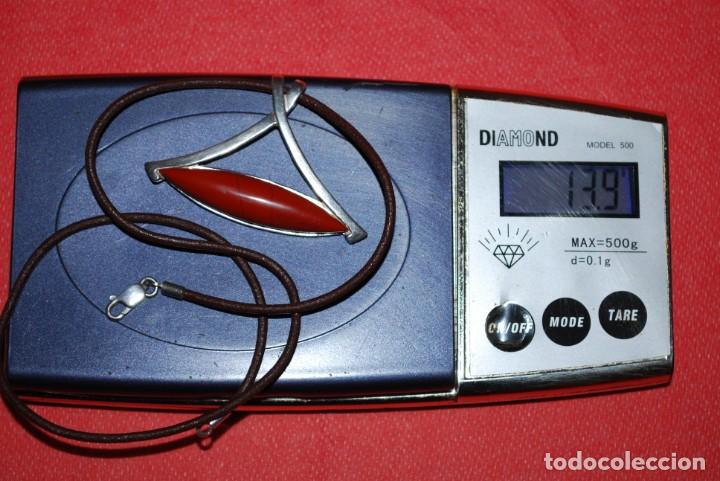 Antig&uuml;edades: Colgante de plata con piedra . - Foto 6
