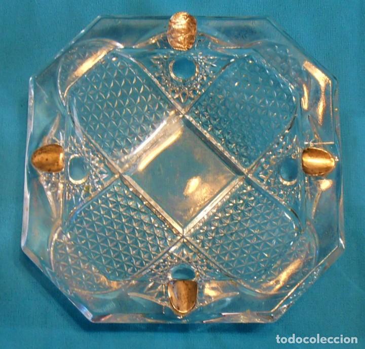 Antig&uuml;edades: CENICERO DE CRISTAL Y PLATA - Foto 2