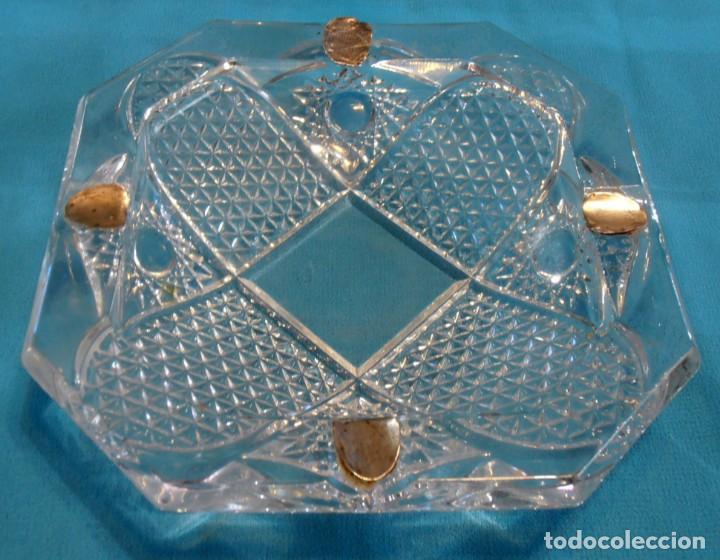 Antig&uuml;edades: CENICERO DE CRISTAL Y PLATA - Foto 3