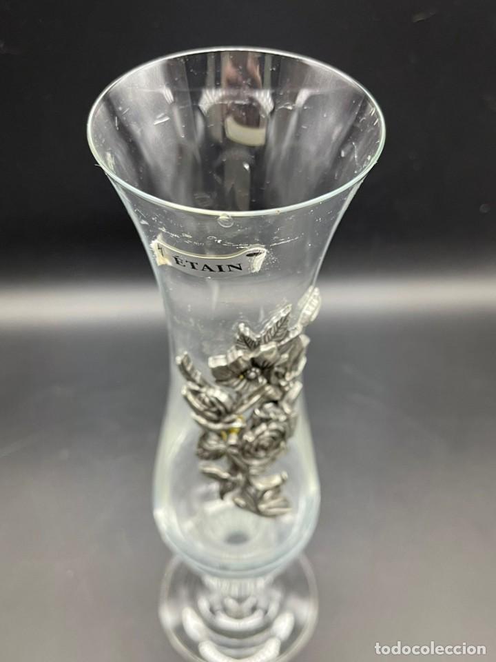 Antig&uuml;edades: VIOLETERO DE CRISTAL CON INCRUSTACIONES DE ESTA&Ntilde;O - Foto 2