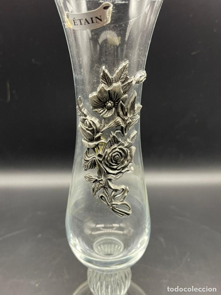 Antig&uuml;edades: VIOLETERO DE CRISTAL CON INCRUSTACIONES DE ESTA&Ntilde;O - Foto 8
