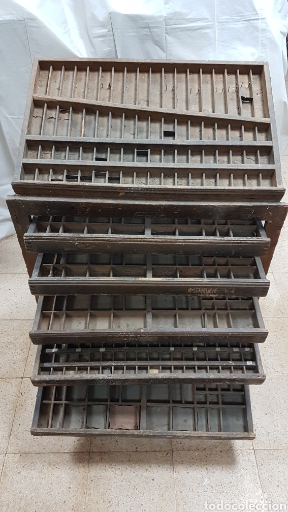 Antig&uuml;edades: Antiguo chivalete de imprenta - Foto 5