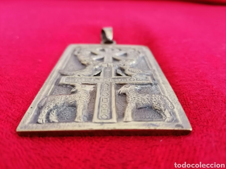 Antig&uuml;edades: Antigua Placa Devocional Bronce. - Foto 2