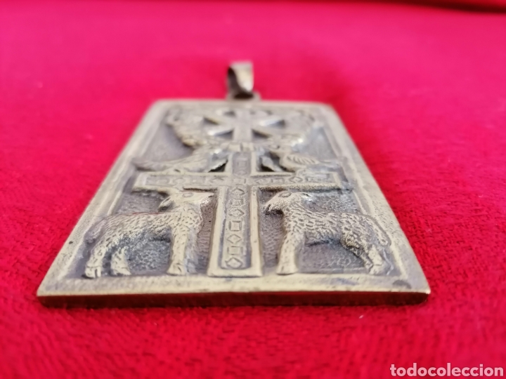 Antig&uuml;edades: Antigua Placa Devocional Bronce. - Foto 3