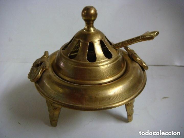 Antig&uuml;edades: BRASERO ANTIGUO EN BRONCE ( LATON ) - Foto 1