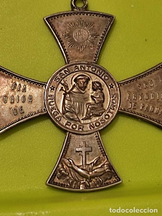 Antiquit&eacute;s: SAN ANTONIO CRUZ 100 DIAS INDULGENCIA VENCIO LEON TRIBU JUDA 5 CMS ALTO BONITA