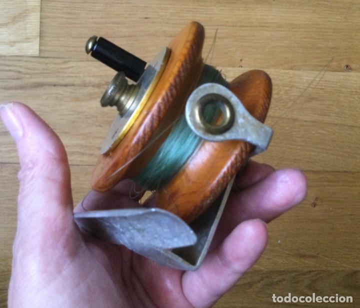 Antig&uuml;edades: ANTIGUO CARRETE DE PESCA, DE MADERA - Foto 7