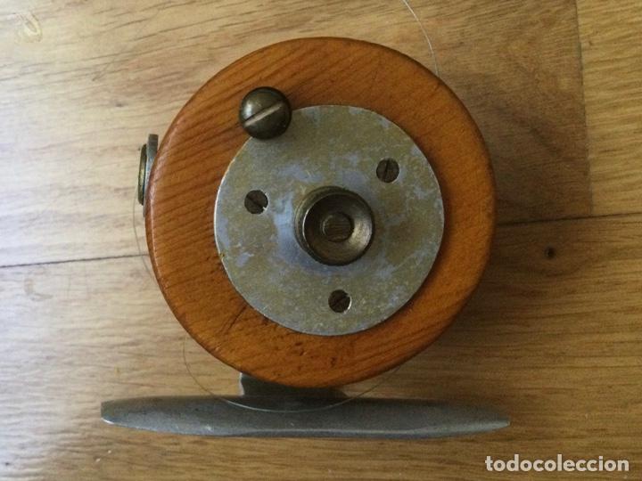 Antig&uuml;edades: ANTIGUO CARRETE DE PESCA, DE MADERA - Foto 11