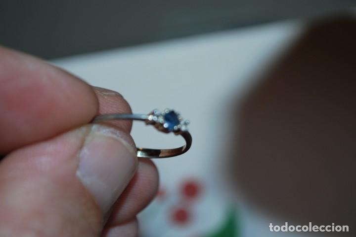 Antig&uuml;edades: Anillo de plata de LEY con tres piedras. - Foto 7