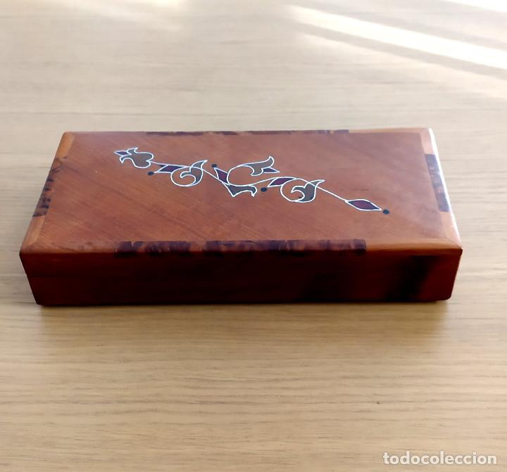 Antig&uuml;edades: CAJA MADERA CON RA&Iacute;Z Y MARQUETER&Iacute;A - Foto 6