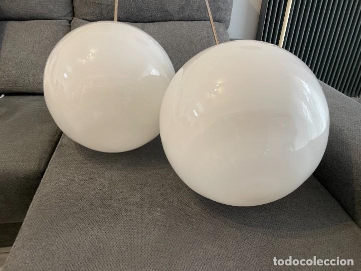Antig&uuml;edades: LAMPARAS TECHO OPALINA- GRAN GLOBO OPALINA BLANCO - Foto 3