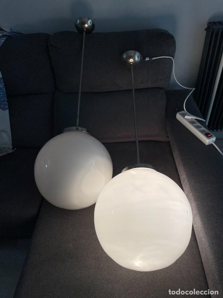 Antig&uuml;edades: LAMPARAS TECHO OPALINA- GRAN GLOBO OPALINA BLANCO - Foto 5