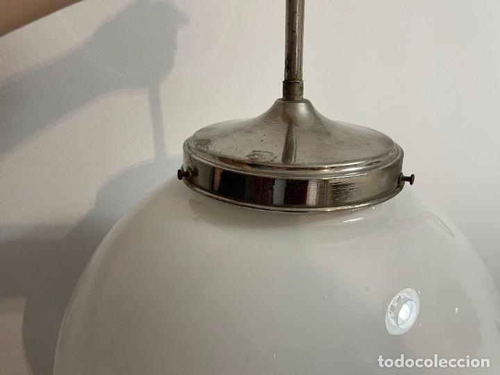 Antig&uuml;edades: LAMPARAS TECHO OPALINA- GRAN GLOBO OPALINA BLANCO - Foto 12