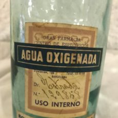 Antigüedades: ANTIGUA BOTELLA DE AGUA OXIGENADA - UNICA -. Lote 300779048