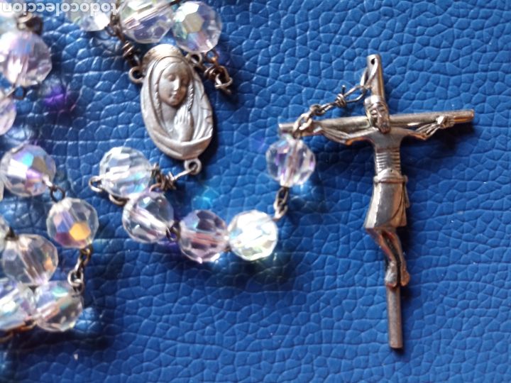 Antig&uuml;edades: Rosario de cuentas de cristal - Foto 2