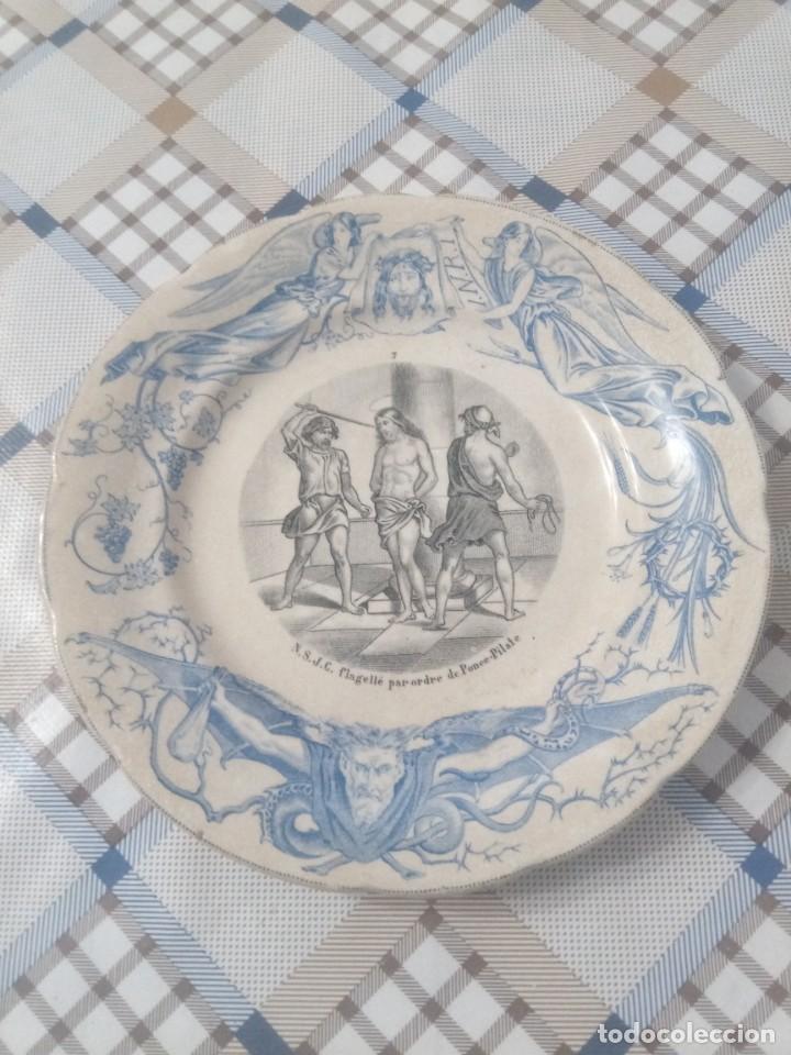 Antig&uuml;edades: Plato franc&eacute;s antiguo - Foto 1