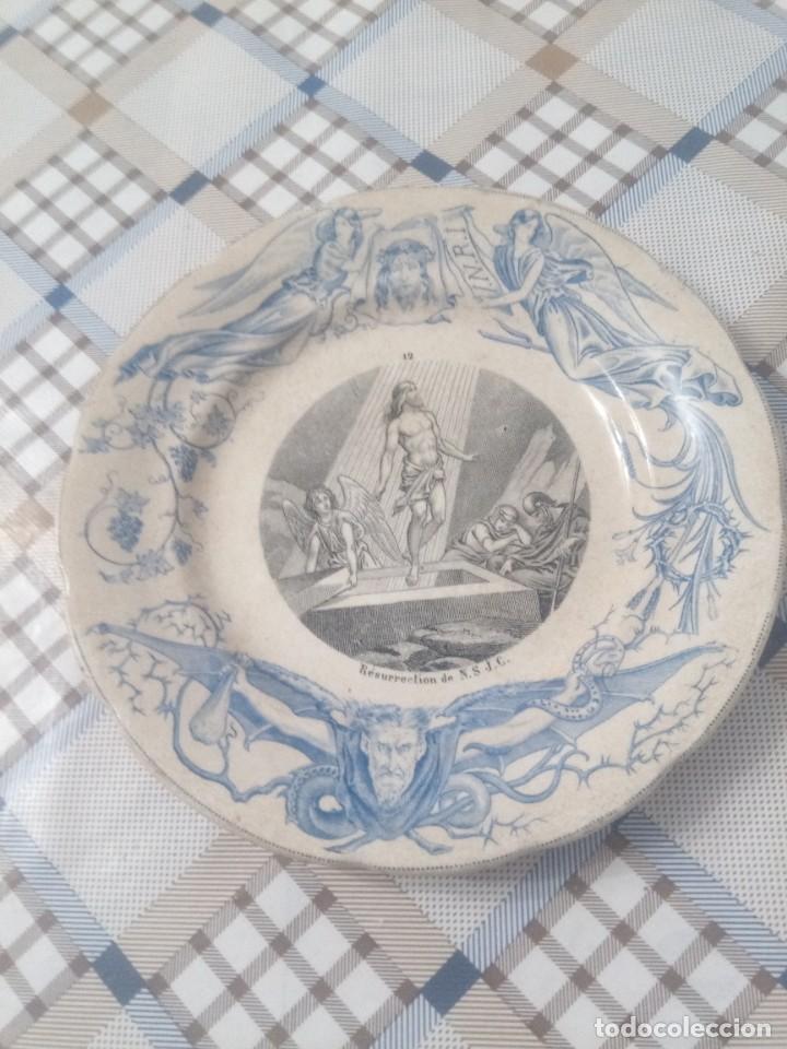 Antig&uuml;edades: Plato franc&eacute;s antiguo - Foto 1