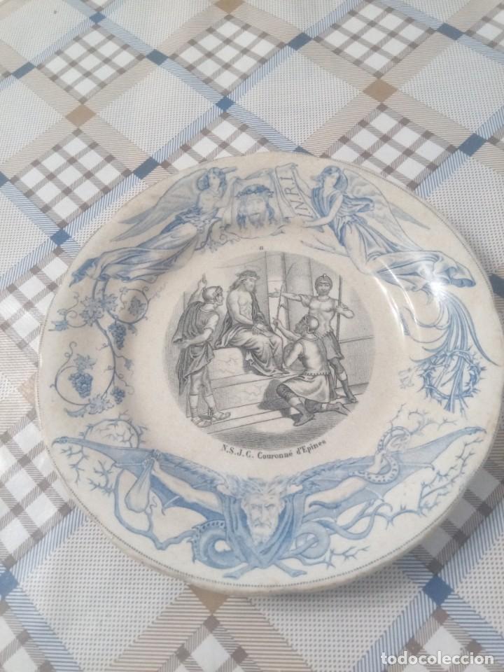 Antig&uuml;edades: Plato franc&eacute;s antiguo - Foto 1