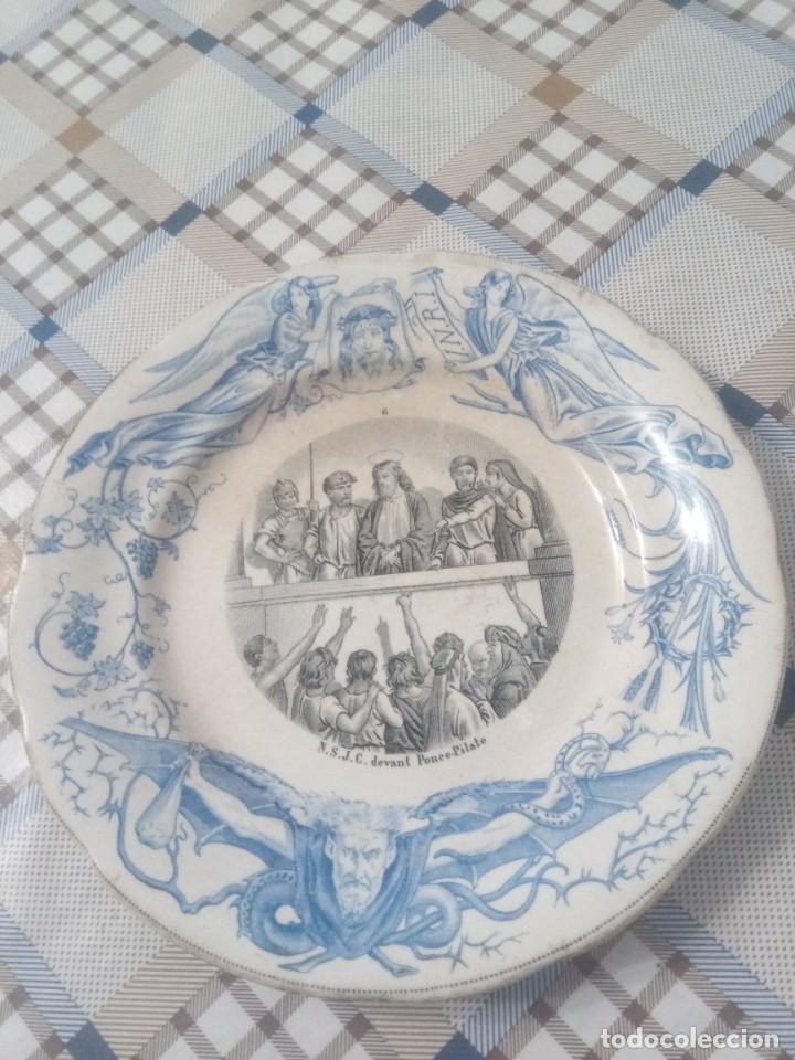 Antig&uuml;edades: Plato franc&eacute;s antiguo - Foto 1