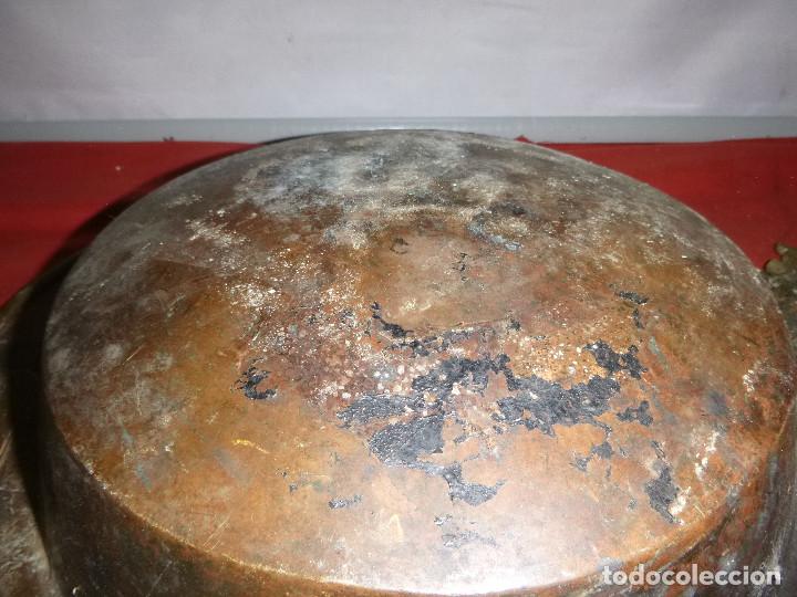 Antig&uuml;edades: BRASERO LATON CON ASAS MACIZAS - Foto 4