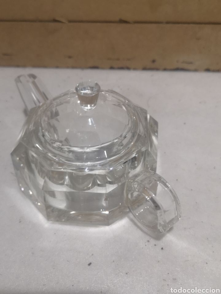 Antig&uuml;edades: JUEGO TE CRISTAL - TETERA + VASOS - Foto 4