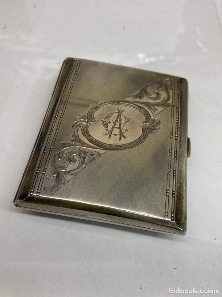Antig&uuml;edades: Caja de cigarros plata - Foto 1