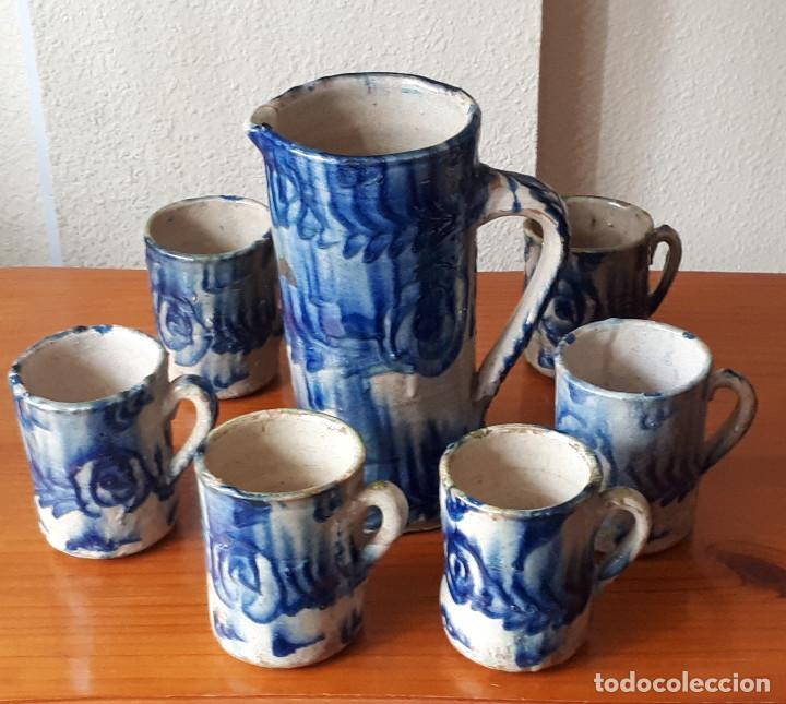 Antig&uuml;edades: JUEGO COMPLETO, JARRA Y VASOS. ANTIGUA ALFARER&Iacute;A, N&Iacute;JAR ( ALMER&Iacute;A) A&Ntilde;OS 70