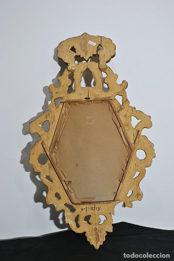 Antig&uuml;edades: ESPEJO ANTIGUO TALLADO Y ORO - Foto 6